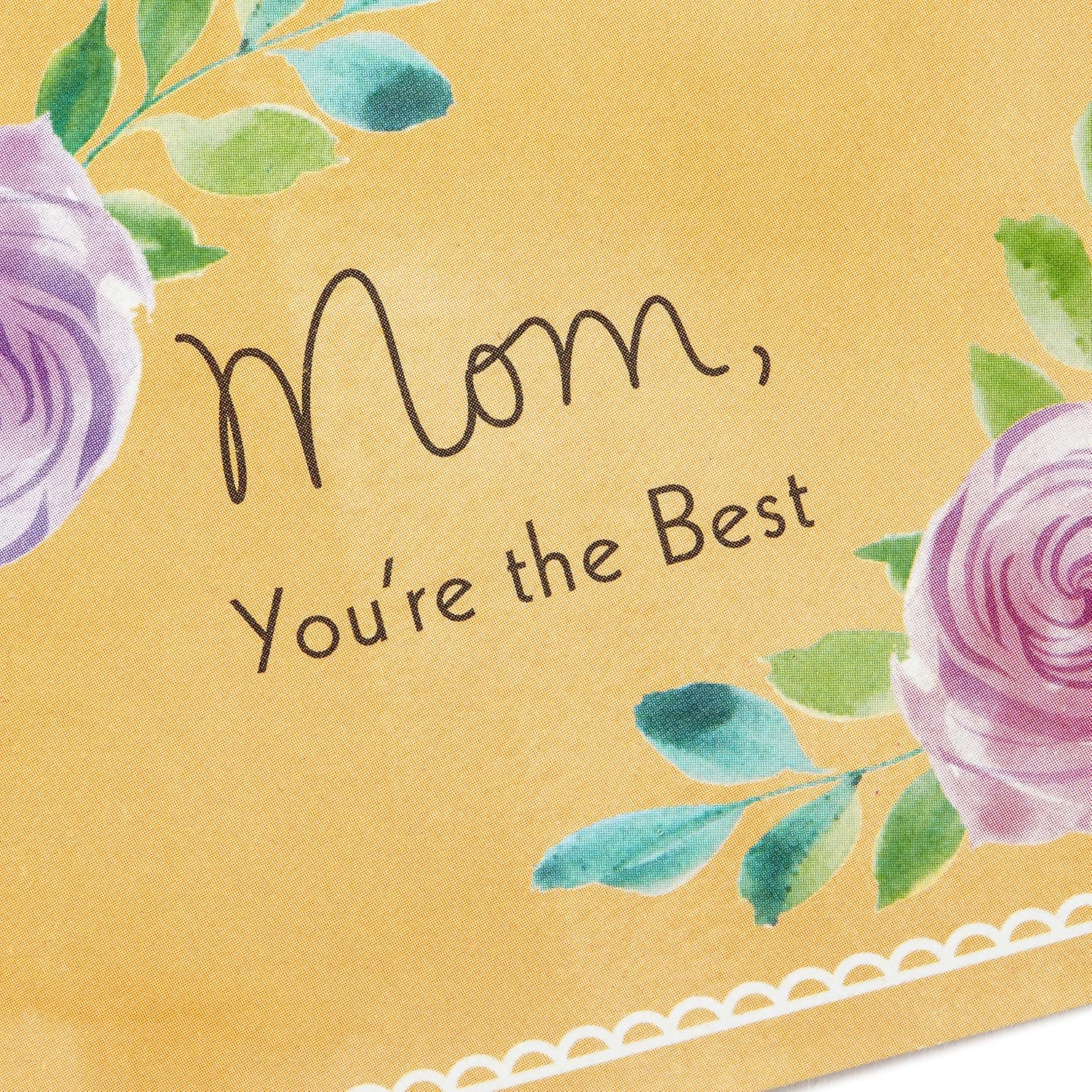 Hallmark Paper Wonder Mothers Day Pop Up Card for Mom (Pink Flower Bouquet, You're the Best) (699MBC1127)