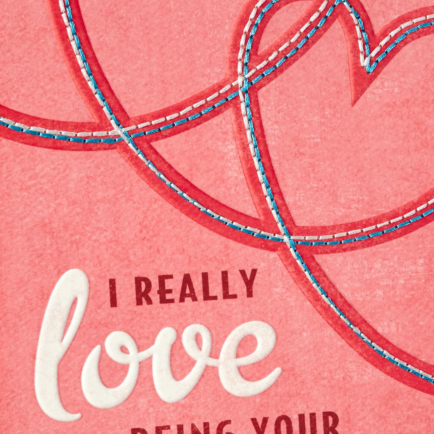 Hallmark Valentine's Day Card for Son or Daughter from Mom (Stitched Hearts)