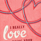 Hallmark Valentine's Day Card for Son or Daughter from Mom (Stitched Hearts)