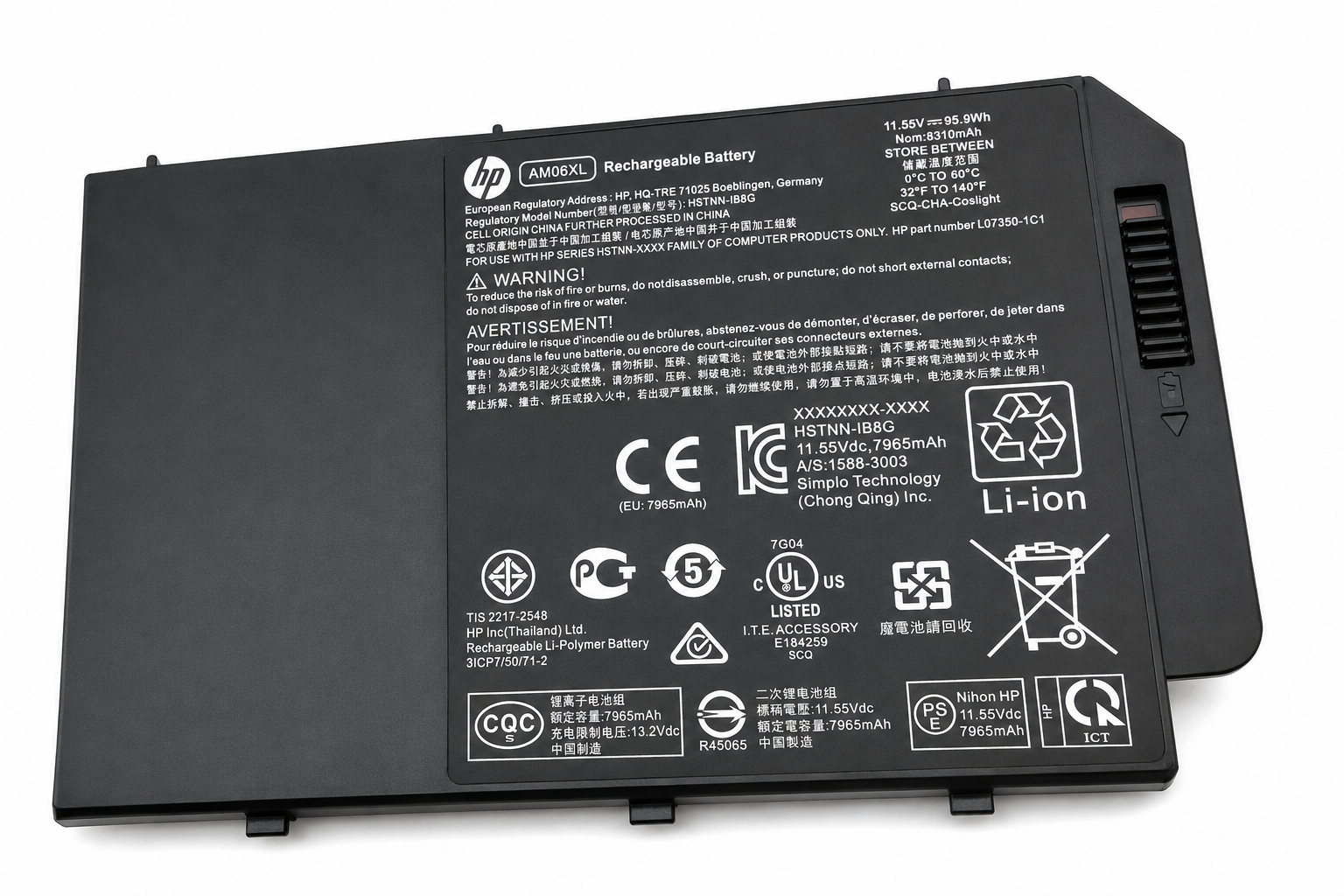 HP AM06XL 95.9Wh 11.55V Laptop Battery 8310mAh Genuine Replacement