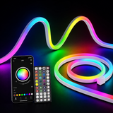 32.8FT RGB LED Neon Rope Lights App & Remote Control Music Sync Flexible Strip Lights