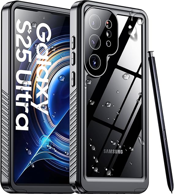 Samsung Galaxy S25 Ultra Case, Waterproof, Shockproof, Built-in Screen & Lens Protector, IP68