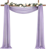 Lavender Purple Wedding Arch Draping 29" x 19FT Sheer Chiffon Curtain for Party