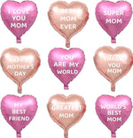 18-Piece Mother’s Day Foil Balloon Set – Rose Gold & Pink Party Decor