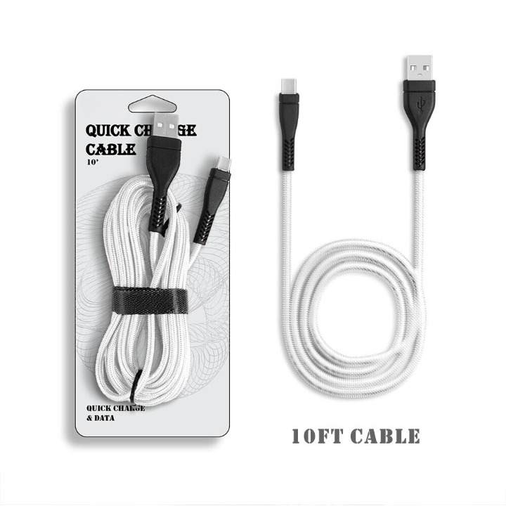 10Ft Fast Charge Usb Cord Cable For Apple Ipad Pro, 12.9-Inch (5Th Generation)