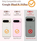 Clear Floral Slim Shockproof Case for Pixel 9/9 Pro + 2X Screen Protector