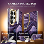 Quicksand purple Galaxy S25 Ultra case with MagSafe, camera cover, kickstand & protector.