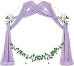 Lavender Purple Wedding Arch Draping 29" x 19FT Sheer Chiffon Curtain for Party