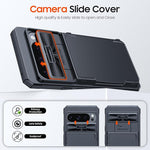 Black Shockproof Wallet Case for Pixel 9/9 Pro, Card Holder, Camera Cover, Kickstand