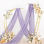 Lavender Purple Wedding Arch Draping 29" x 19FT Sheer Chiffon Curtain for Party