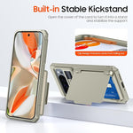 Google Pixel 9 Pro XL Case with Card Holder, Kickstand & RFID Blocking - Titanium