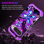 Glow in the Dark Heavy Duty Shockproof Case for Google Pixel 9 Pro XL, Butterfly