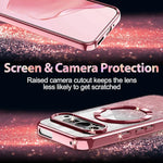 Rose Gold Glitter Shockproof Case for Pixel 9/9 Pro, MagSafe Compatible, Slim TPU