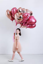 18-Piece Mother’s Day Foil Balloon Set – Rose Gold & Pink Party Decor