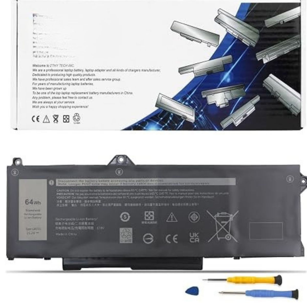 64Wh GRT01 Laptop Battery Replacement for Dell Latitude 5421 5431 5521 5531