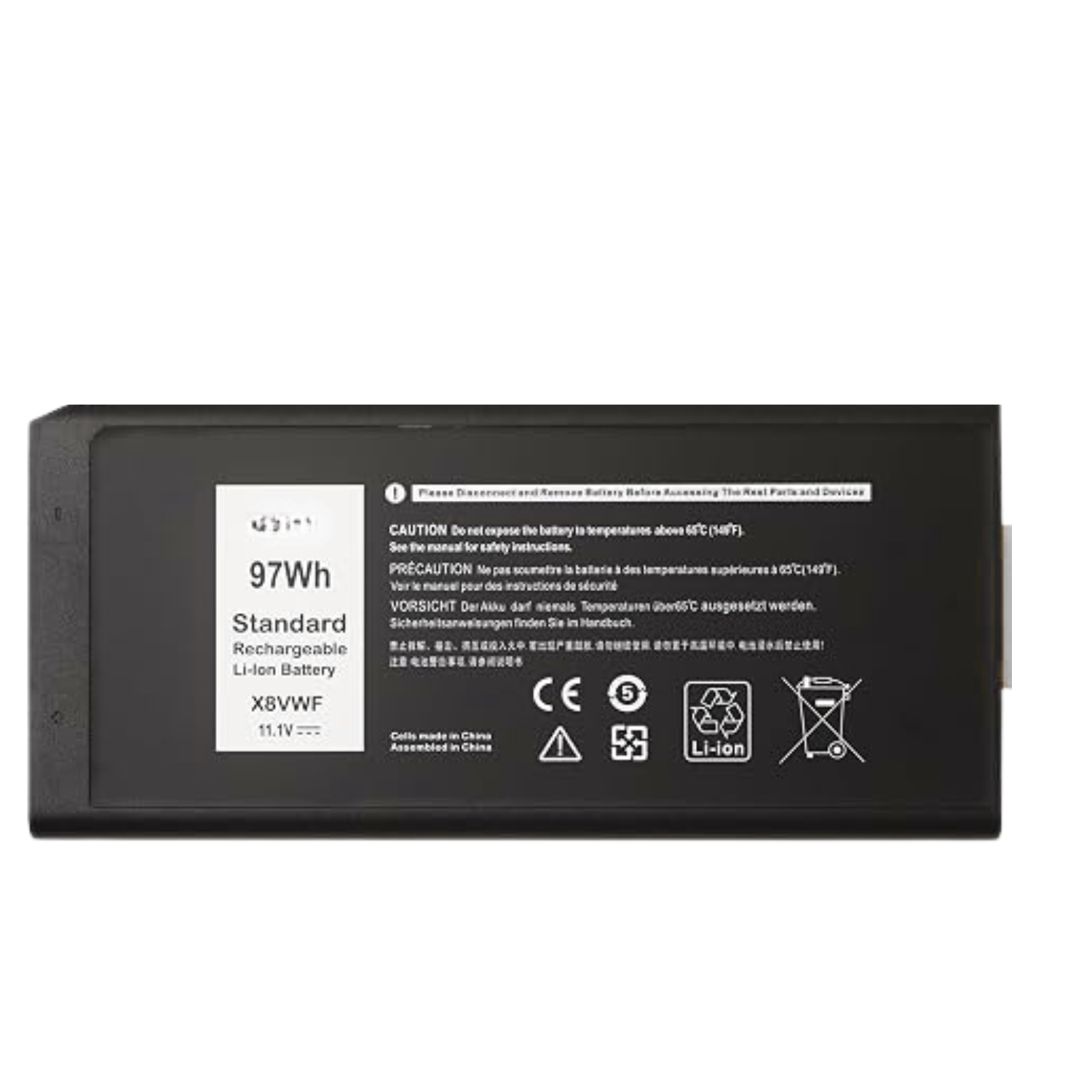 97Wh X8VWF CJ2K1 Replacement Laptop Battery for Dell Latitude 14 Rugged 5404 5414 7404