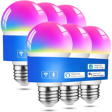 Smart WiFi LED Light Bulbs RGBW Color Changing 6 Pack