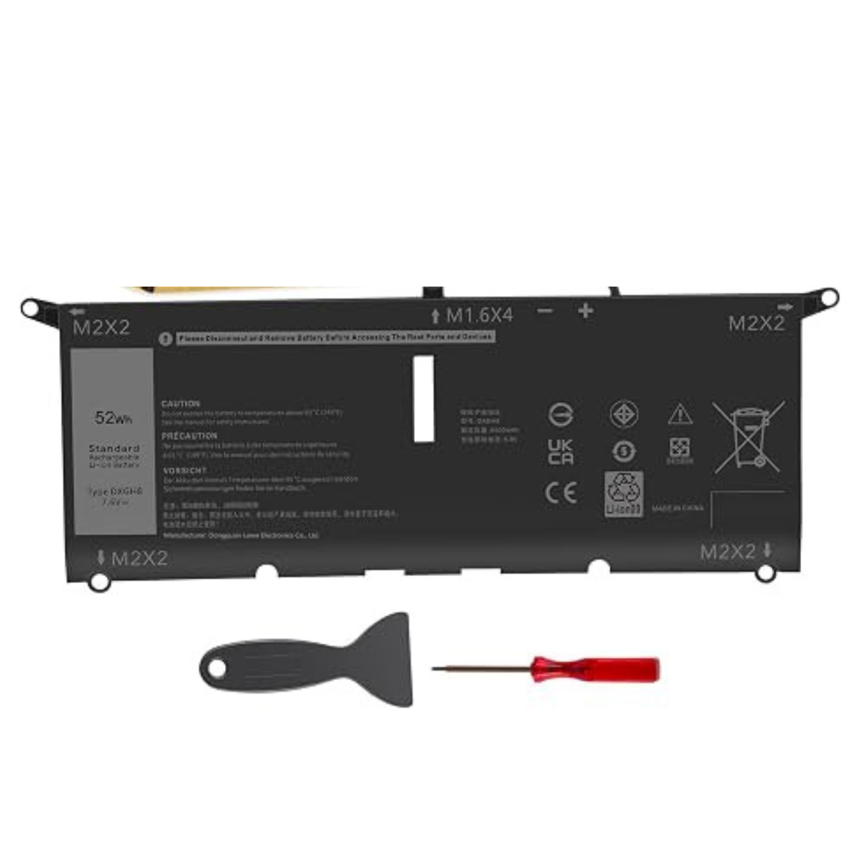 Dell DXGH8 H754V 52Wh Laptop Battery Replacement for Inspiron 7390 XPS 13 9380 Vostro