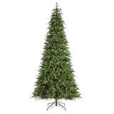 9 ft. Pre-Lit Green Full Fir Artificial Christmas Tree with 2450 Warm White/Multi-color Horse Race LED Lights