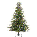 9 ft. Pre-Lit Green Full Fir Artificial Christmas Tree with 2000 Warm White/Multi-color Horse Race LED Lights