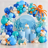 304 Piece Under The Sea Ocean Balloon Arch Kit for Theme Party Decorations