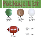 133PCS Sage Green Brown Football Balloon Arch Kit for Sports Party Décor