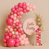 109pcs Pink & Magenta Balloon Garland Kit for Romantic Birthday Celebrations