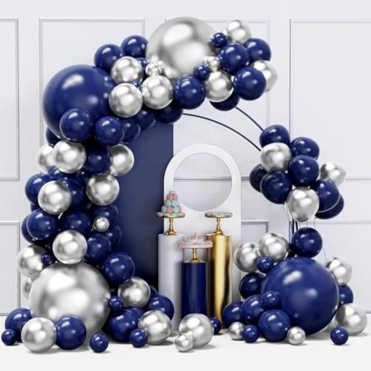 Navy Blue Balloon Arch Kit (120pcs): Wedding, Baby Shower, Party Decor