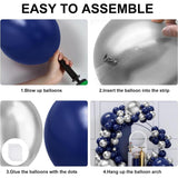 Navy Blue Balloon Arch Kit (120pcs): Wedding, Baby Shower, Party Decor