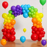 Rainbow Balloon Arch Kit (120pcs) – Bright Colors for Joyful Birthday Events