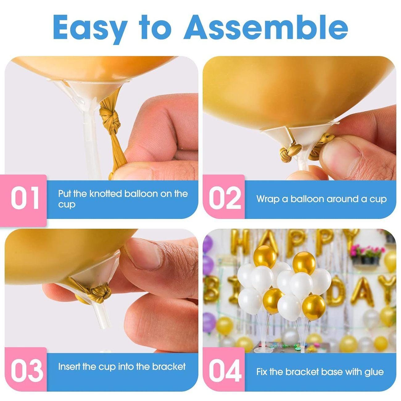 Balloon Stand Set – Holder Column for Weddings, Parties, and Kids' Decorations