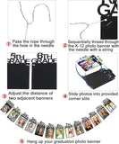 2025–2026 Graduation Photo Banner – K-12 Picture Display for Party Decor, Black, 4x6"