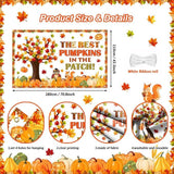 Pumpkin Patch Backdrop Fall Thanksgiving Maple Leaves Party Photo Background