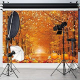 10x8FT Fall Photo Backdrop Maple Leaf Pumpkin Autumn Thanksgiving Party Decorations