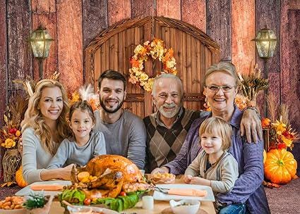 7x5FT Fall Thanksgiving Backdrop Pumpkin Patch Barn Photo Background Party Decor