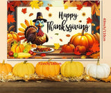 Happy Thanksgiving Backdrop 71x43 Inch Fall Photo Background Party Decorations
