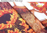 5x7ft Fall Thanksgiving Backdrop Pumpkin Wooden Floor Barn Maple Leaves Sunflower Photo Background