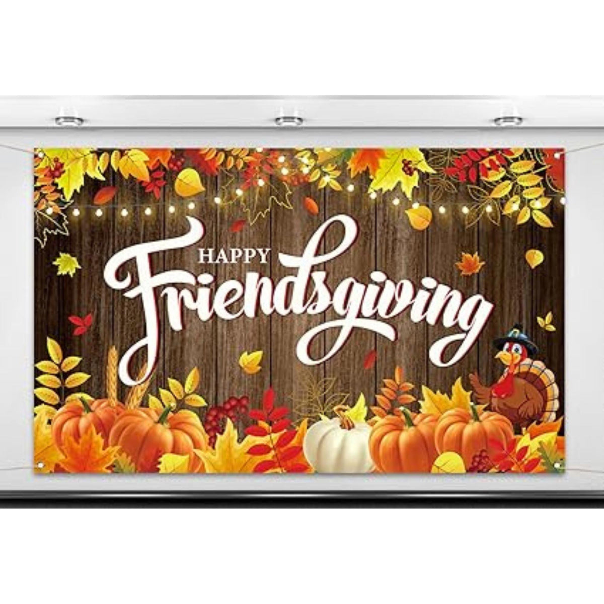 Happy Friendsgiving Photo Booth Backdrop Pumpkin Harvest Fall Thanksgiving Party 7x5ft