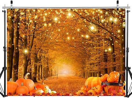 7x5ft Fall Pumpkin Thanksgiving Backdrop Party Decoration Photography Banner