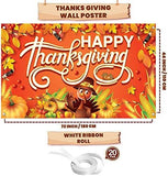 Happy Thanksgiving Banner extra Large 72x44 Inch Harvest Turkey Fall Decorations Backdrop