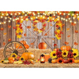 7x5ft Thanksgiving Backdrop Autumn Pumpkin Harvest Barn Fall Photography Festival Party Banner