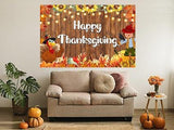 7x5ft Happy Thanksgiving Photo Backdrop for Fall Photoshoot and Party