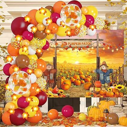 7x5ft Fall Pumpkin Patch Backdrop for Birthday Baby Shower Thanksgiving Decor
