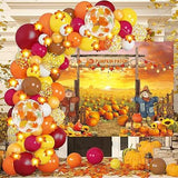 7x5ft Fall Pumpkin Patch Backdrop for Birthday Baby Shower Thanksgiving Decor