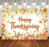 70.8x47.2in Happy Thanksgiving Backdrop with Pumpkins Party Decor Banner