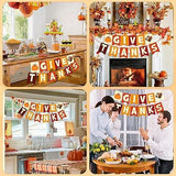 Give Thanks Banner for Thanksgiving Friendsgiving Party Indoor Outdoor Decor