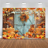 7x5ft Fall Photography Backdrop with Pumpkin Harvest for Thanksgiving Party Decor