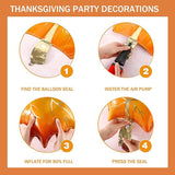 Thanksgiving Party Decor Set with Turkey Balloons, Foil Backdrop, Banner & Tableware