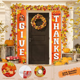 Thanksgiving Party Decor Set with Banner, Hanging Swirls, Turkey & Maple Leaf Balloons