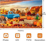 Fall Backdrop 7x5FT Autumn Harvest Pumpkins Maple Leaves Field Thanksgiving Decor